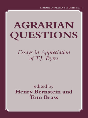 cover image of Agrarian Questions